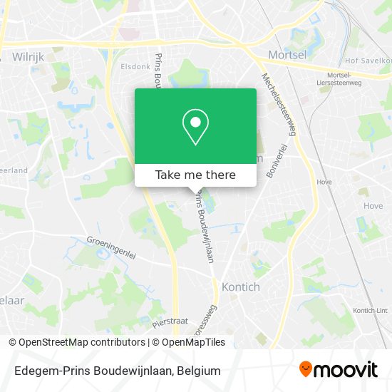 Edegem-Prins Boudewijnlaan map