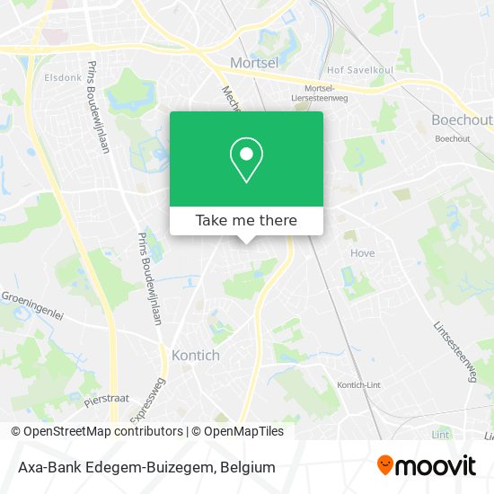 Axa-Bank Edegem-Buizegem map