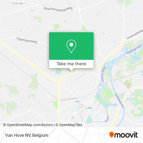 Van Hove NV map