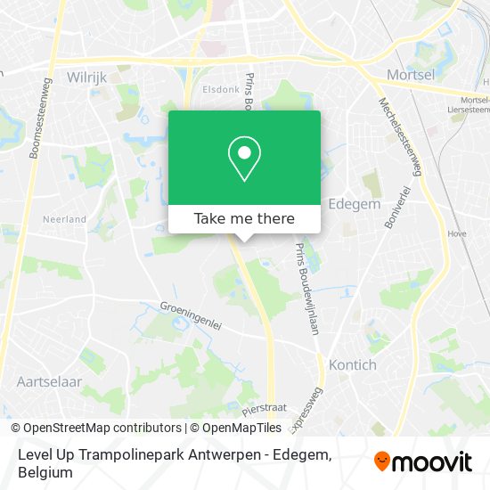 Level Up Trampolinepark Antwerpen - Edegem map