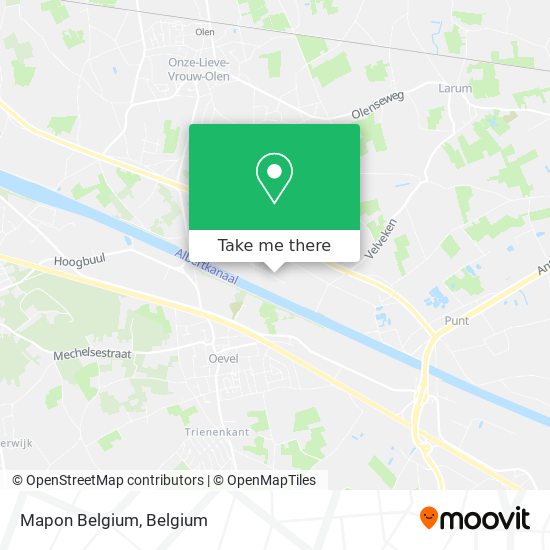 Mapon Belgium map