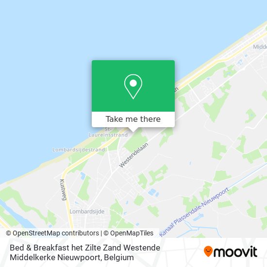 Bed & Breakfast het Zilte Zand Westende Middelkerke Nieuwpoort plan