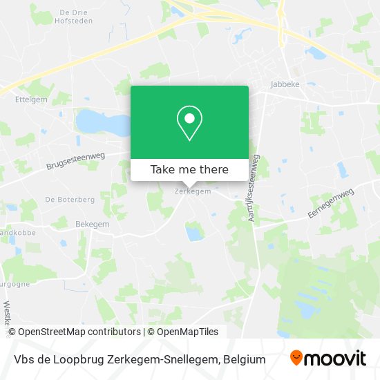 Vbs de Loopbrug Zerkegem-Snellegem map