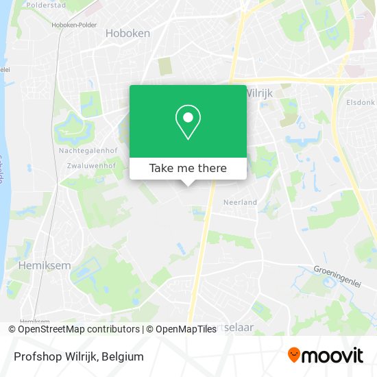 Profshop Wilrijk map