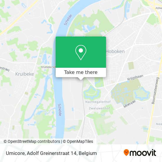 Umicore, Adolf Greinerstraat 14 map