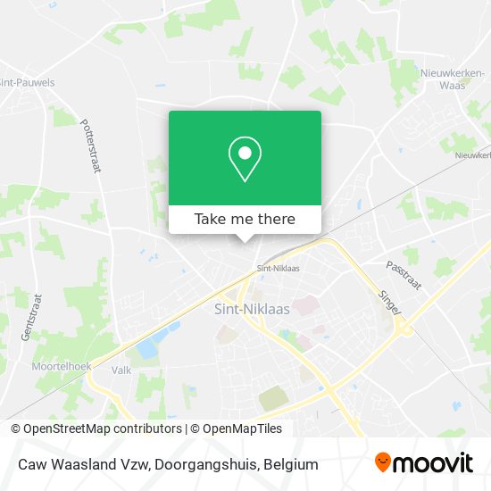 Caw Waasland Vzw, Doorgangshuis map