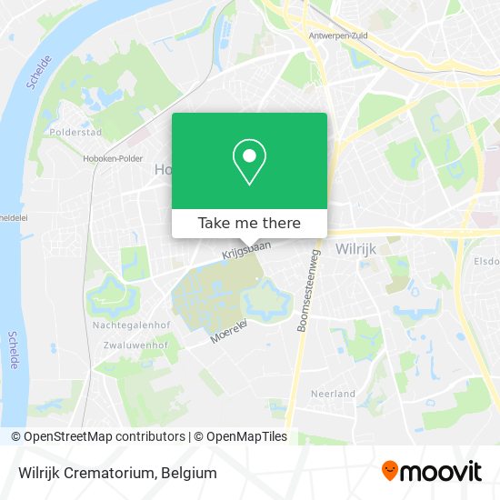 Wilrijk Crematorium map
