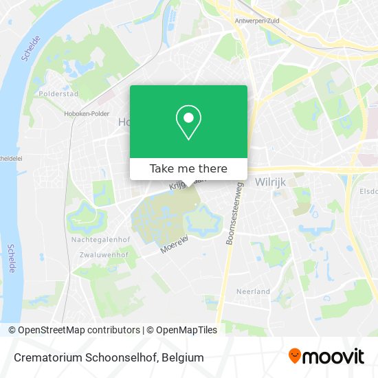 Crematorium Schoonselhof map