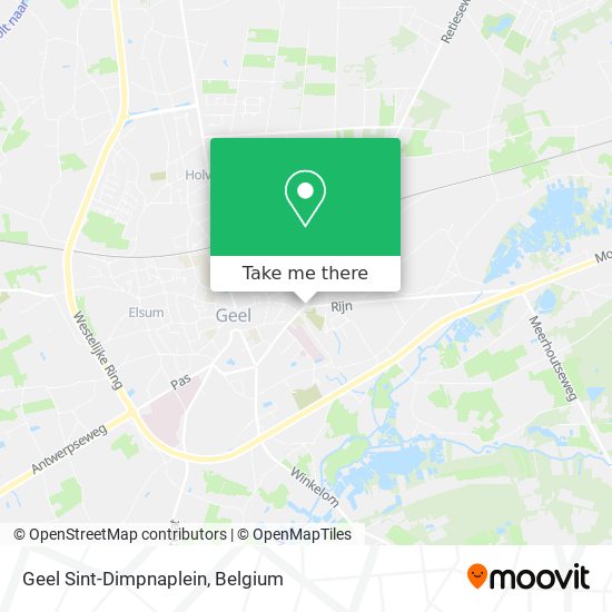 Geel Sint-Dimpnaplein map