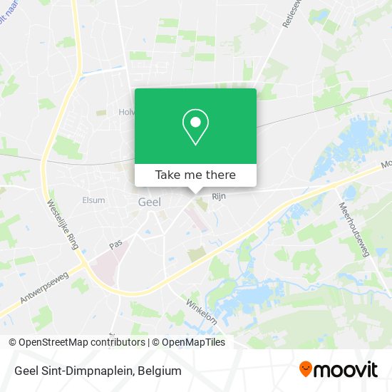 Geel Sint-Dimpnaplein plan