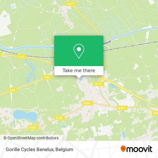 Gorille Cycles Benelux map