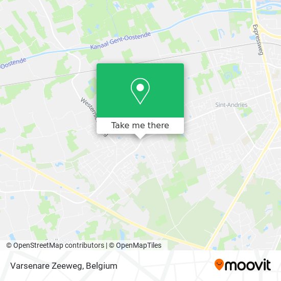 Varsenare Zeeweg map