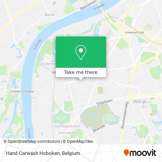 Hand Carwash Hoboken map