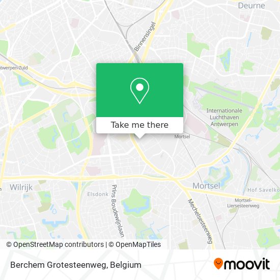 Berchem Grotesteenweg map