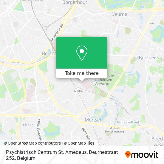 Psychiatrisch Centrum St. Amedeus, Deurnestraat 252 map