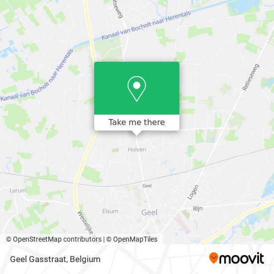 Geel Gasstraat map