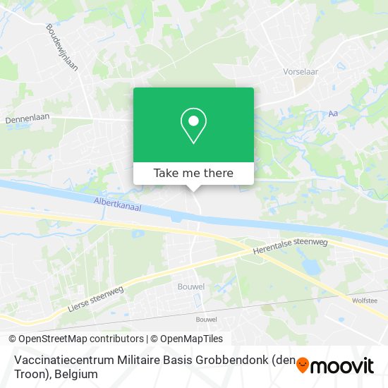 Vaccinatiecentrum Militaire Basis Grobbendonk (den Troon) map