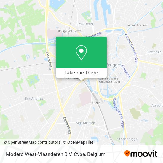 Modero West-Vlaanderen B.V. Cvba map