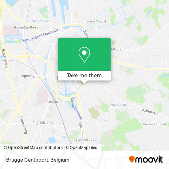 Brugge Gentpoort map