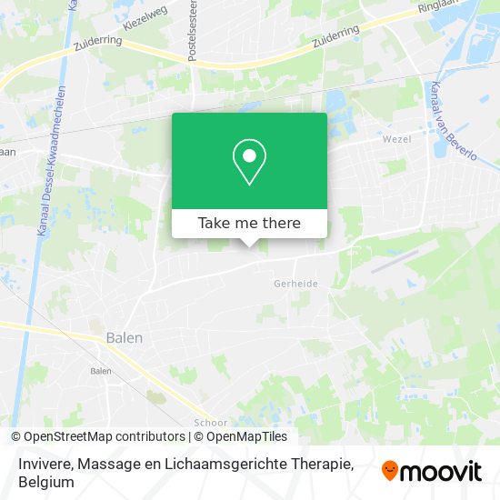 Invivere, Massage en Lichaamsgerichte Therapie map