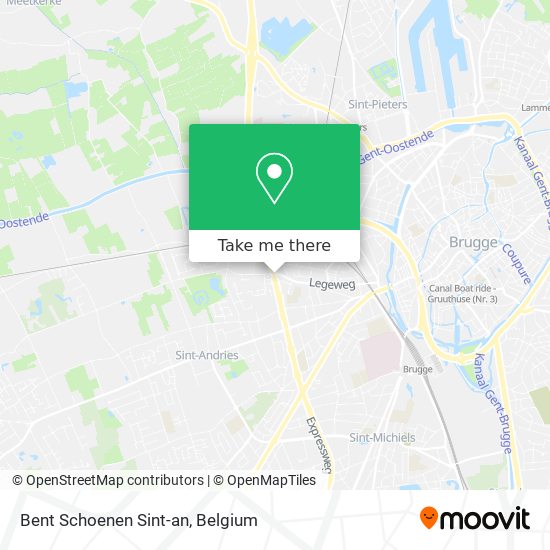 Plicht Voorlopige naam meerderheid How to get to Bent Schoenen Sint-an in Brugge by Bus, Train or Light Rail?
