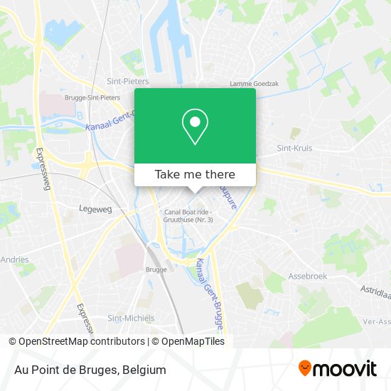 Au Point de Bruges map