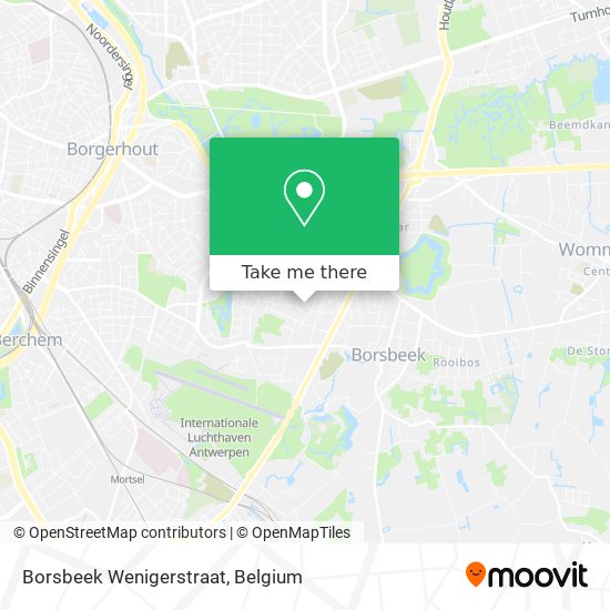 Borsbeek Wenigerstraat map