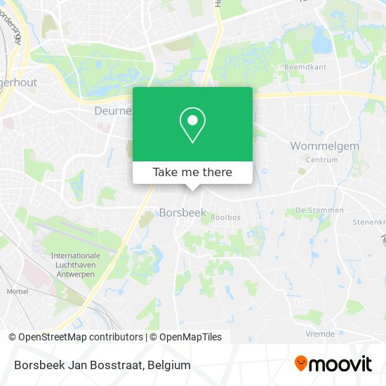 Borsbeek Jan Bosstraat map