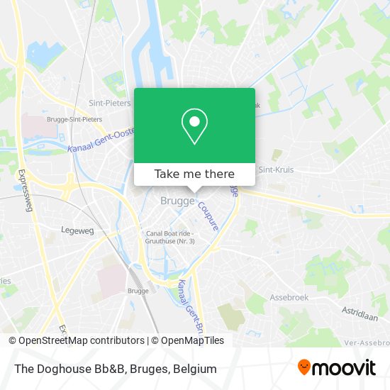 The Doghouse Bb&B, Bruges map