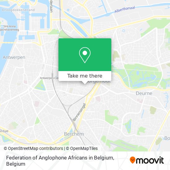 Federation of Anglophone Africans in Belgium map