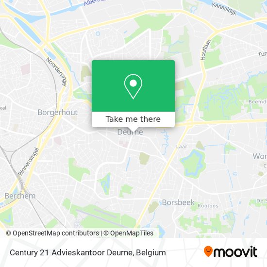 Century 21 Advieskantoor Deurne map