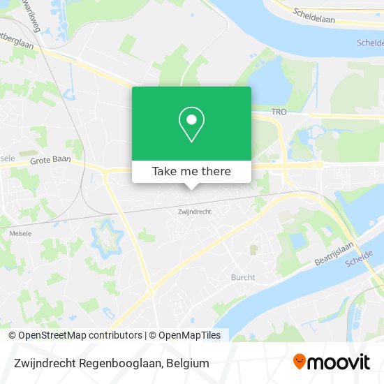 Zwijndrecht Regenbooglaan map