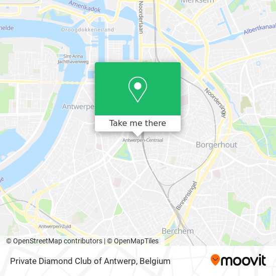 Private Diamond Club of Antwerp map