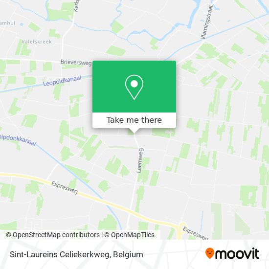 Sint-Laureins Celiekerkweg plan