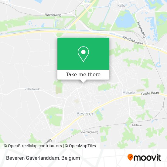 Beveren Gaverlanddam map