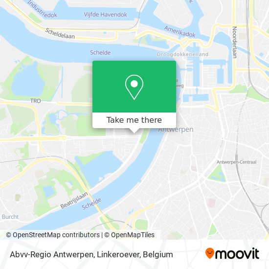 Abvv-Regio Antwerpen, Linkeroever map