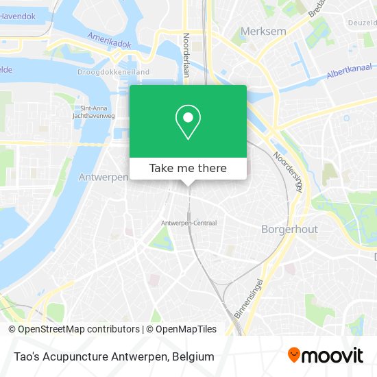 Tao's Acupuncture Antwerpen map