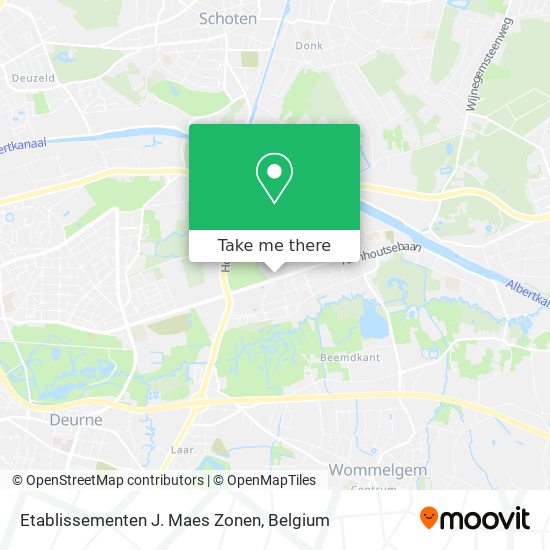 Etablissementen J. Maes Zonen map