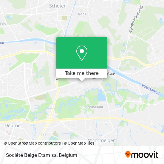 Société Belge Etam sa map