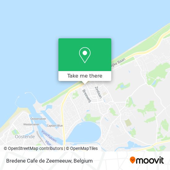 Bredene Cafe de Zeemeeuw map