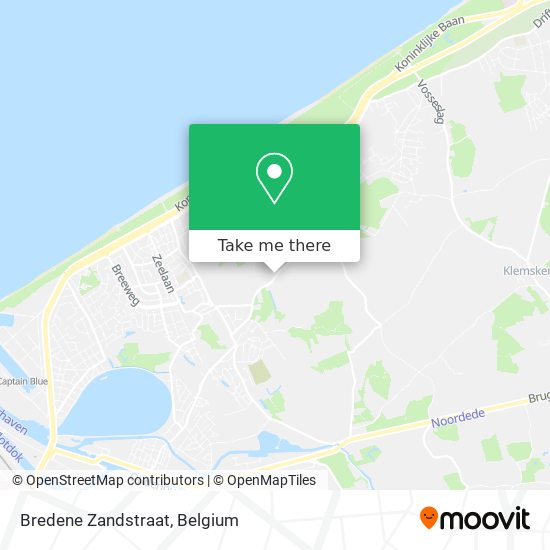 Bredene Zandstraat map