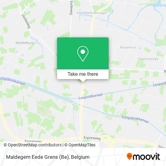 Maldegem Eede Grens (Be) map