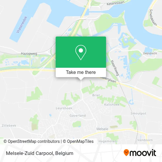 Melsele-Zuid Carpool map
