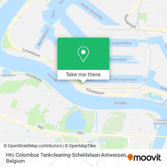 Htc Colombus Tankcleaning-Scheldelaan-Antwerpen map