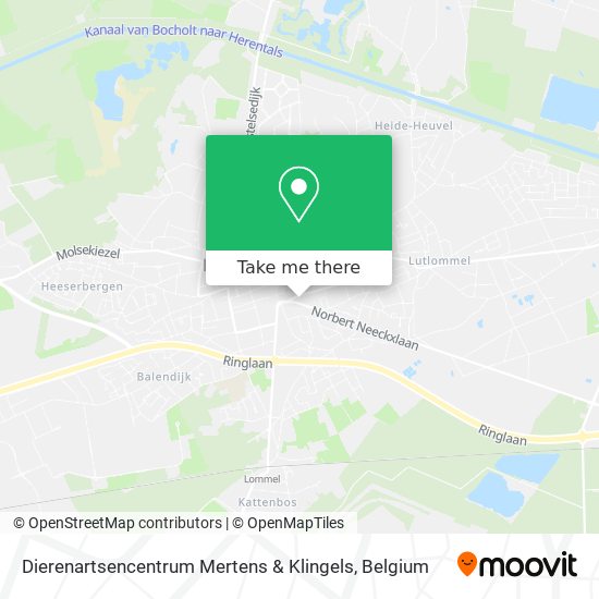 Dierenartsencentrum Mertens & Klingels plan