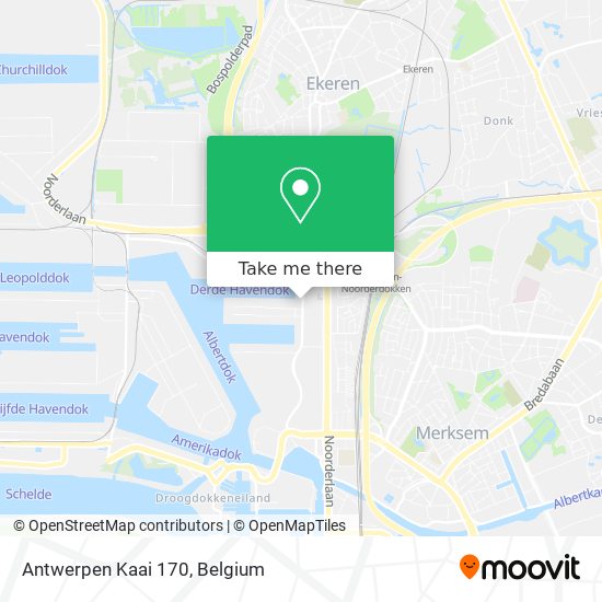 Antwerpen Kaai 170 map