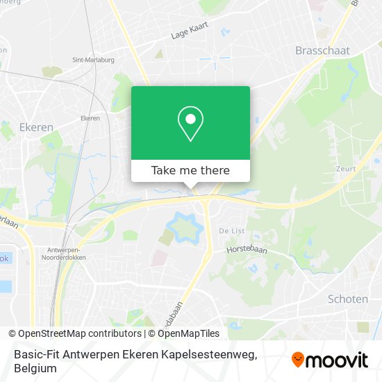 Basic-Fit Antwerpen Ekeren Kapelsesteenweg map