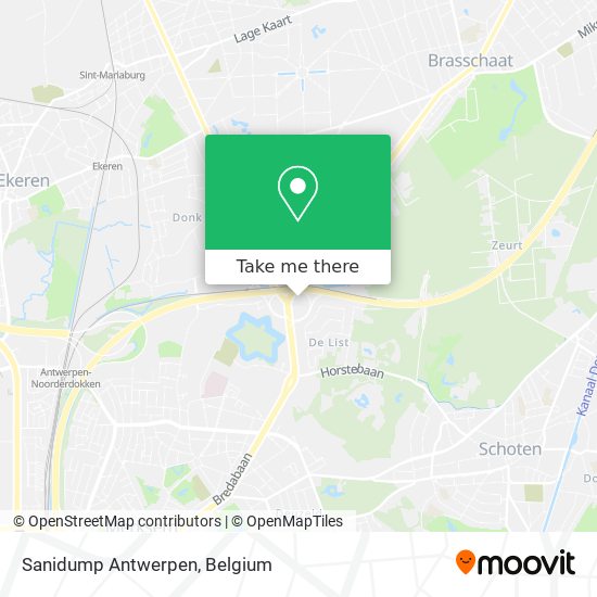 Sanidump Antwerpen map