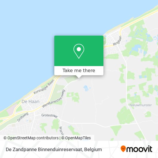 De Zandpanne Binnenduinreservaat map