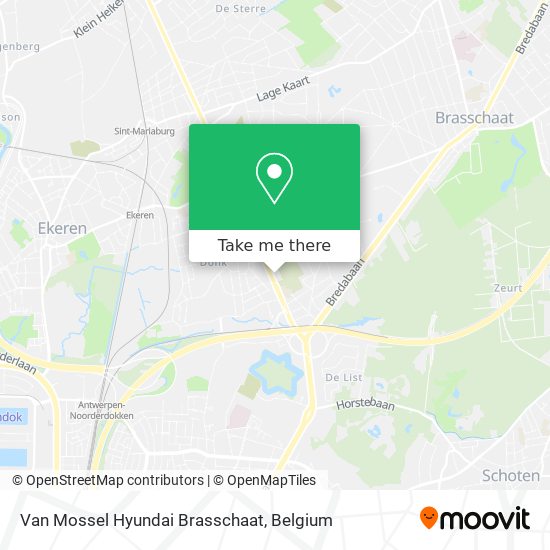 Van Mossel Hyundai Brasschaat map